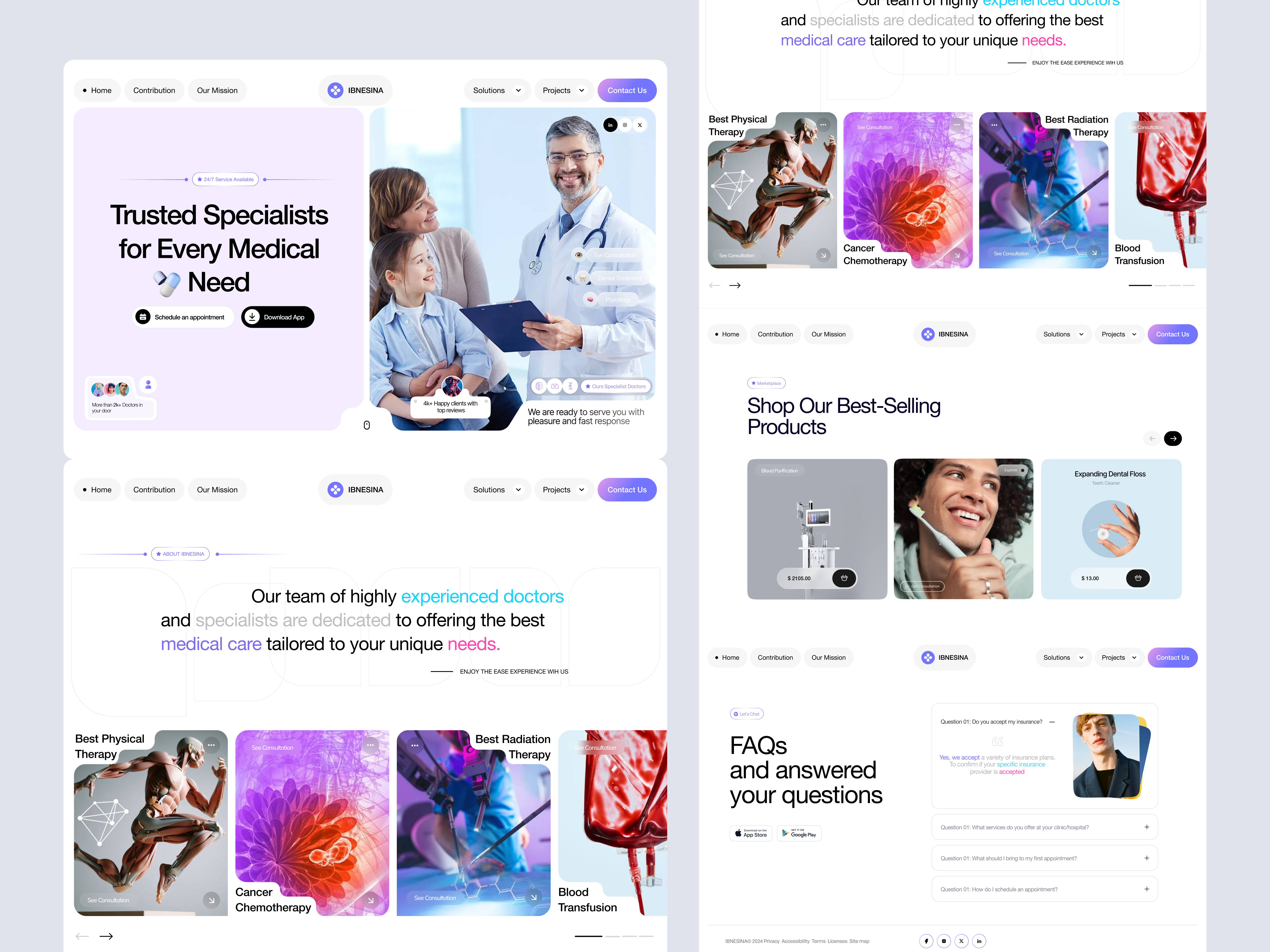 Example of Medical Healthcare Website (20 Pages)