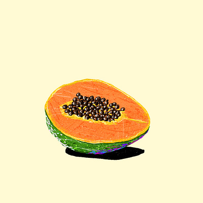 papaya art food illustration illustration procreate