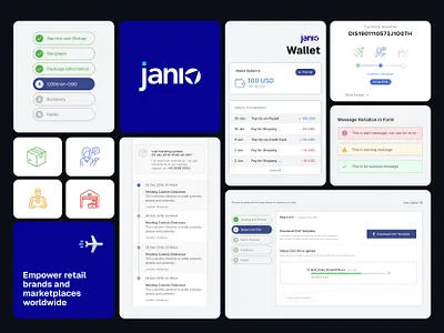 Janio Asia Merchant Dashboard bento grid branding dashboard design graphic design landing page logo mobile ui