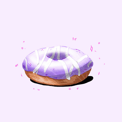 donut art food illustration illustration procreate