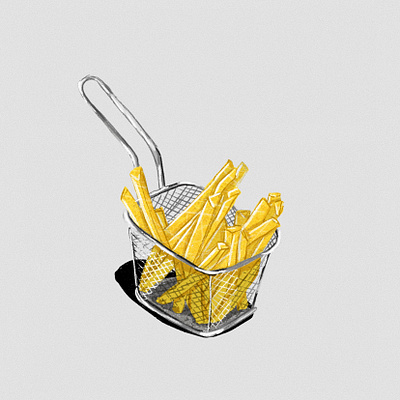 fries art food illustration illustration procreate