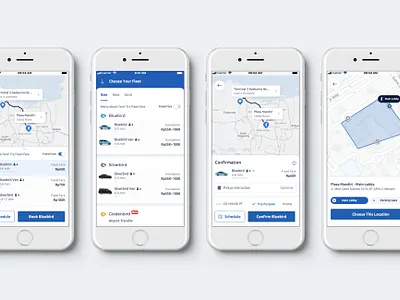 MyBluebird Taxi App iphone mobile ui ux