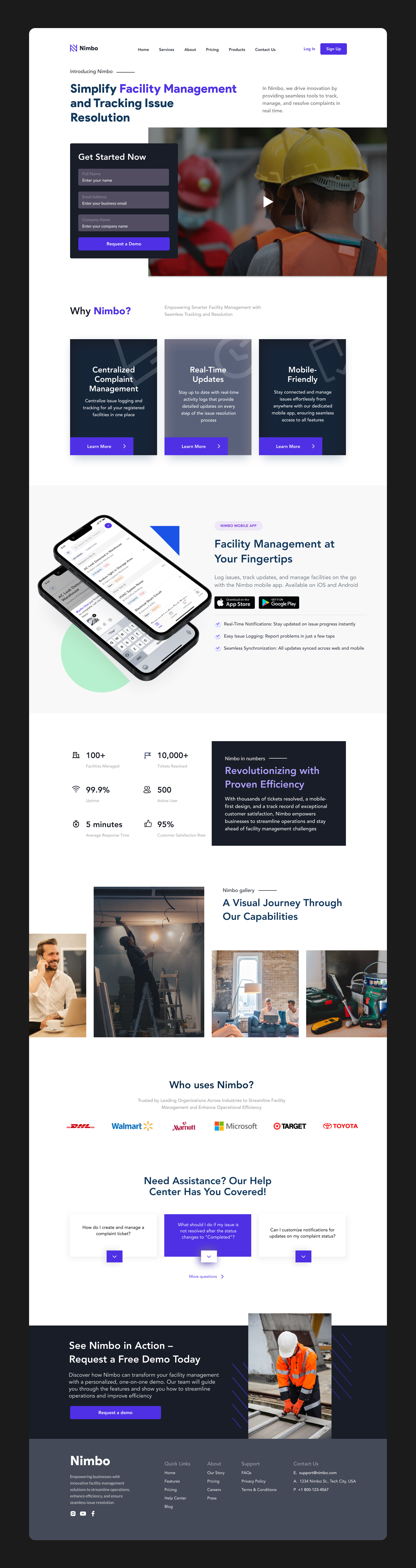 Nimbo Landing Page Website branding design iphone landing page logo mobile ui ux website