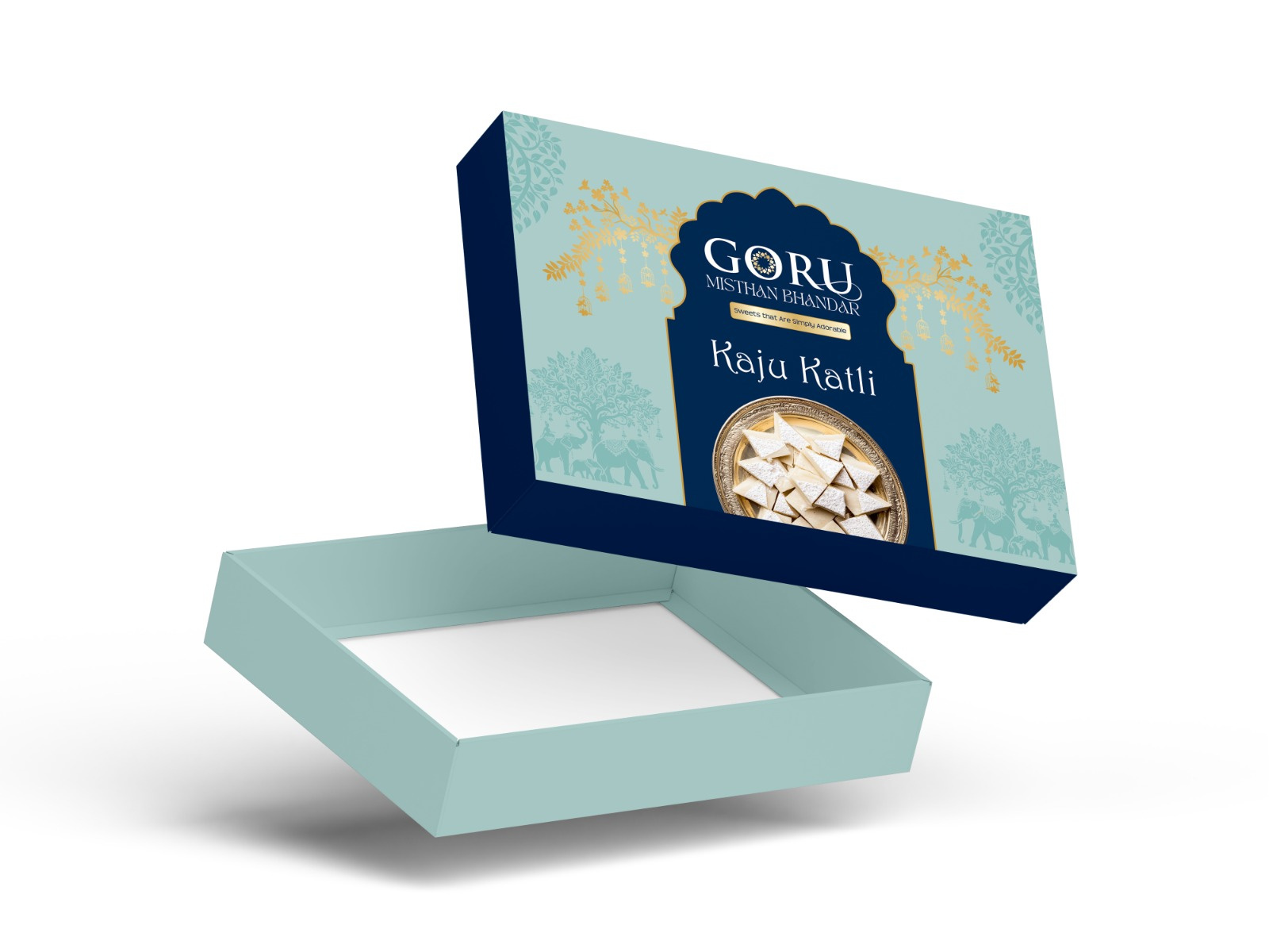 Kaju Katli Box Packaging (Sweet Box Packaging Design) box packaging design product packaging design sweet box design sweet box packaging design
