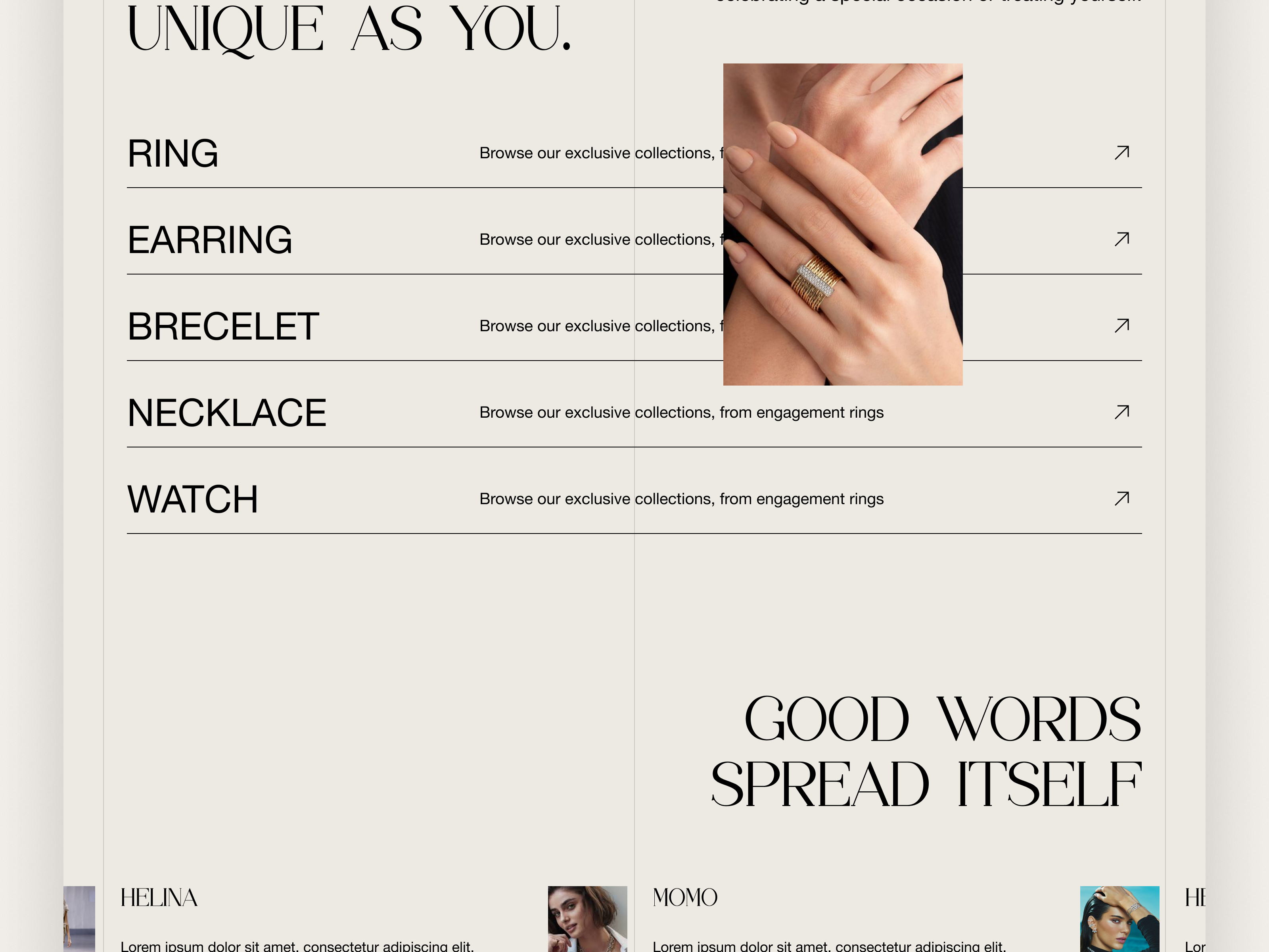 Jewelry Landing Page | UI Website Design by Capi Product for Capi ...