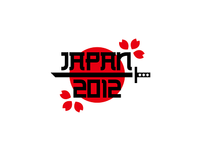 JAPAN 2012 logo 2012 cherry blossom design icon icons illustration japan katana logo minimal minimalism minimalist sakura sakuras sword vector