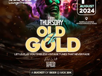 Old Is Gold Isabella Thursdays. graphic design