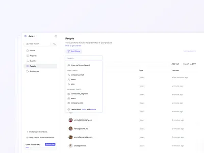 Audience Rules Editor 🔍 analytics audience b2b branding changelog design dropdown education filter metrics people product rules saas traits ui ux