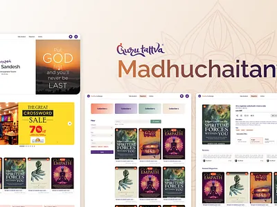 Madhuchaitanya book website ecoomerce website figma spiritiual ui design