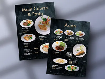 Menu Print Design branding design food graphic design illustration menu print