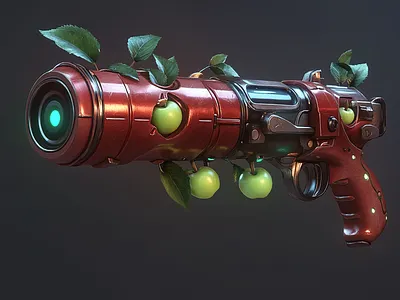 Biotech Plant Rifle 3d modelling blender cgi r1n7t0xb