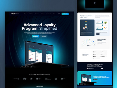 Loyalty Management SaaS Landing page graphic design ui