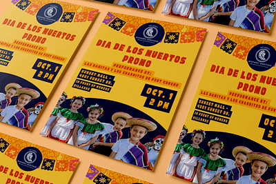 dia de los muertos event flyer graphic design