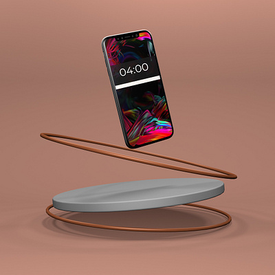 iphone mockup 3d branding graphic design