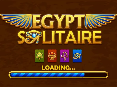 Solitaire game UI in Egyptian style 2d game adobe illustration design game game ui graphic design illustration solitaire vegas