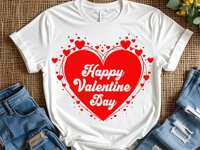 Happy Valentine's Day SVG T shirt Design love all day svg love heart svg loved svg shirt design svg t shirt design unisex valentine svg valentine designs valentine trendy svg valentines day valentines day 2025