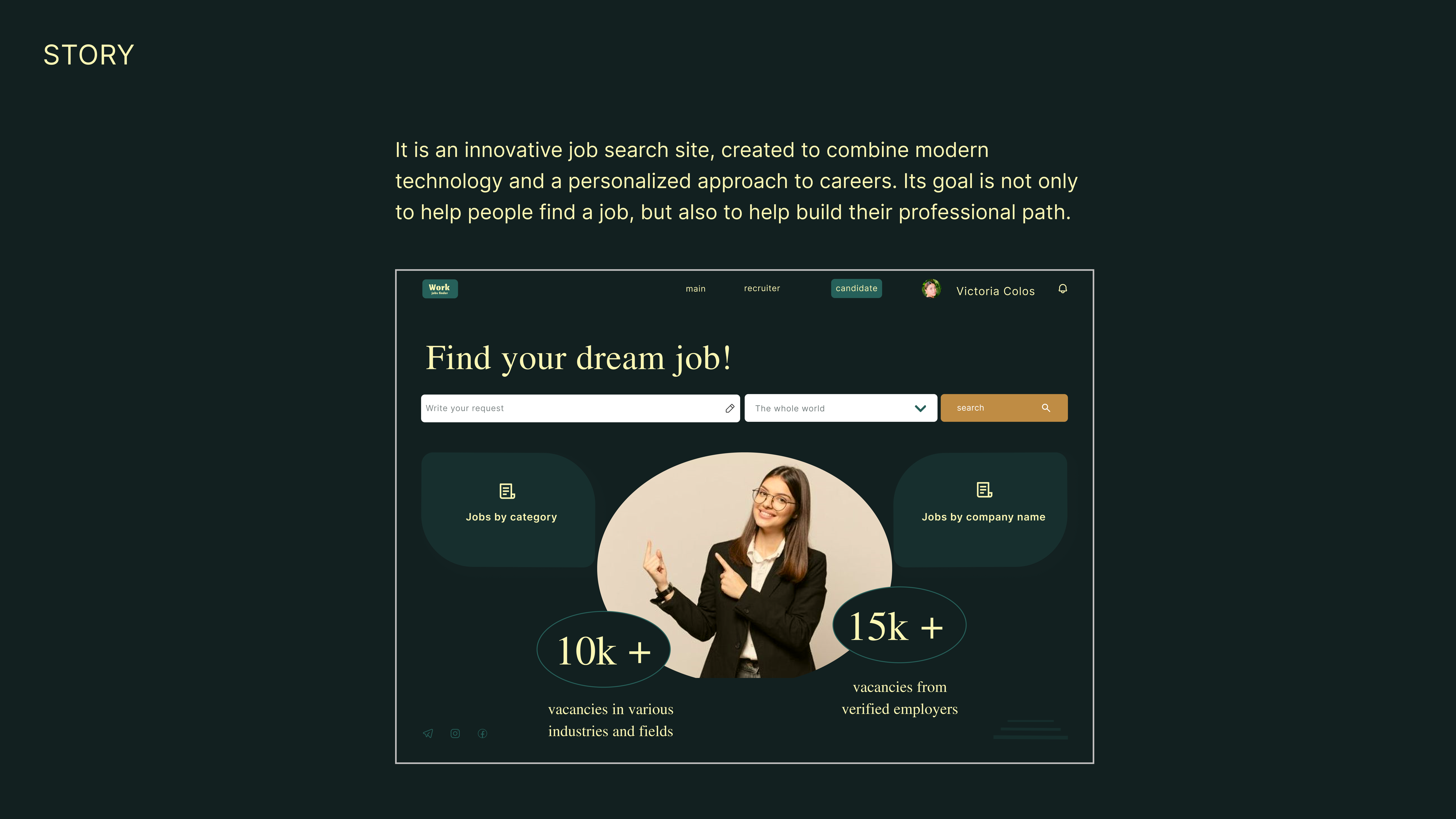 Brandbook of the job search service brandbook branding job search service logo uiux