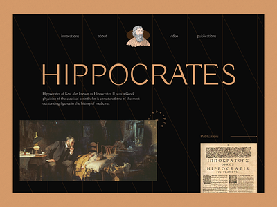 Hippocrates 👨‍⚕️ | Portfolio website daily ui doctor figma flat design hospital landing page new trend portfolio ui ui ux video vintage webdesign