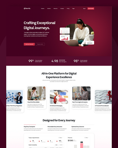 Startify Website 3d animation branding graphic design logo motion graphics ui