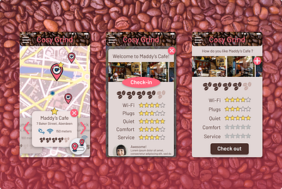 Cosy Grind app ui