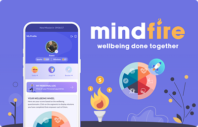 MindFire app ui ux wellness