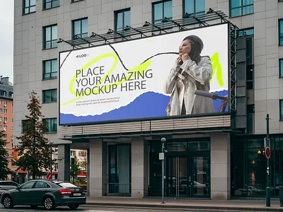 Free Billboard Mockup banner billboard billboard branding branding branding mockup building free free mockup mockup poster template