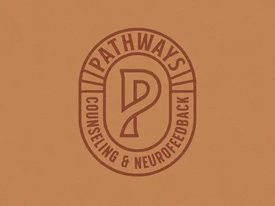 Pathways Brand Mark badge brand mark branding counseling icon logo logo design monogram private practice therapy
