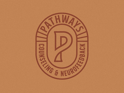 Pathways Brand Mark badge brand mark branding counseling icon logo logo design monogram private practice therapy