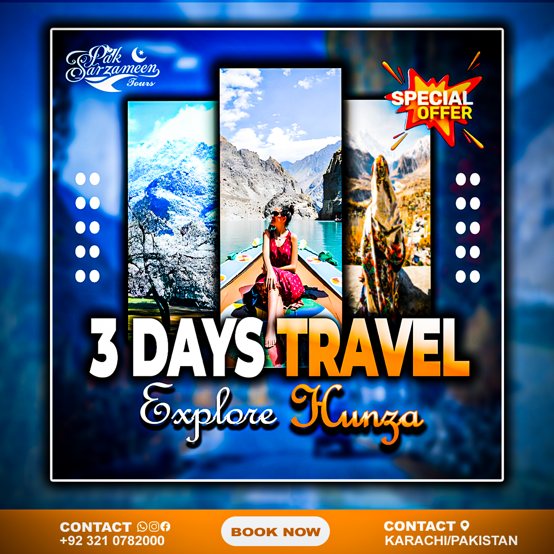 PAK-SAR ZAMEEN TRAVELS SOCIAL MEDIA BANNER DESIGNS_____________ adobe adobe photoshop aviation social media branding clean design dark contrast graphic design high quality design illustrator logo new project social media color theme social media design social media graphics tours and travels travel agency travel graphics