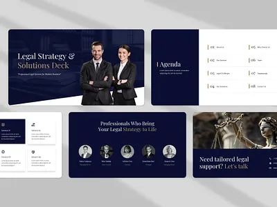 Professional Legal Strategy & Consulting attorney business clean company consulting corporate deck firm law lawyer legal professional profile proposal strategy