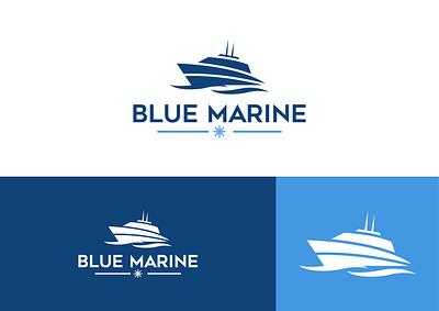 Blue Marine branding designer graphic design illustration logo vector