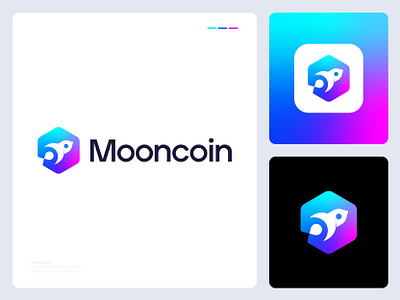 Mooncoin Logo Design | Crypto, Coin, Moon, Rocket app logo brand identity branding coin coin logo company crypto currency icon logo logo design logo designer logo type mark minimalist logo modern logo moon rocket symbol web3