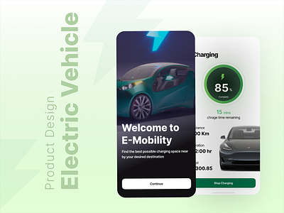 E-Mobility - One-stop EV Charging Destination authanitcation booking branding car design trend electric car electronic vehicle ev figma green minimal mobile app product design style guide uaxe labs ui ux