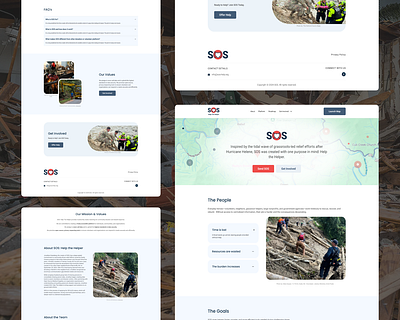 SOS – UI/UX Redesign for a Humanitarian Relief Platform branding design disasters figma landing page logo sos ui ux