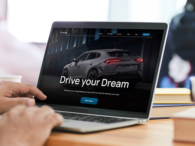 Car Rental Landing Page - RYDE graphic design hero section landing page ui design web design