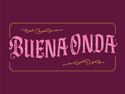 Buena Onda branding custom lettering design fileteado porteño graphic design hand lettering handmade illustration lettering logo vector
