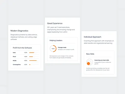 Cards Features • Website Section block card chart design features figma graph graphic design section ui ux web website white