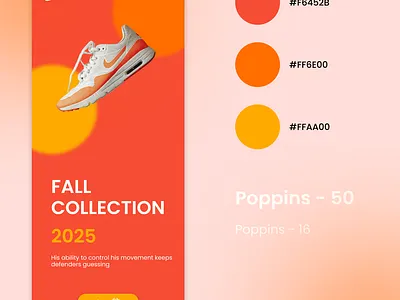 Nike Shoe. Fall Collection graphic design ui