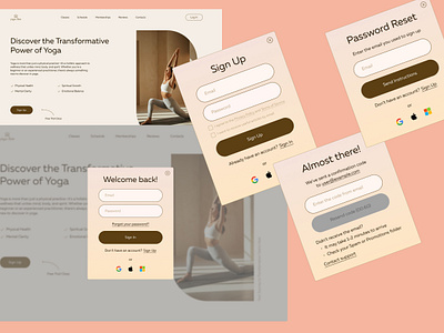 Login & Sign Up Components buttuns components design designconcept figmadesign inputs signin signup typography ui ux webdesign yoga