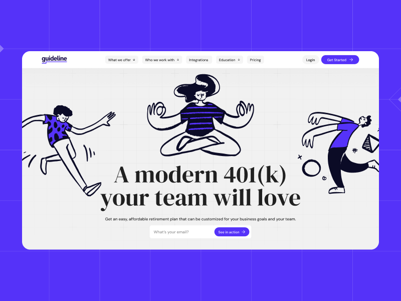 Guideline - Website Hero Section branding clean design desktop figma hero header hero section homepage illustration landingpage landingpage ui minimal product design saas saas website template ui ui design ux web app