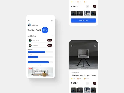 Modern Furniture eCommerce App UI | Mobile Shopping Experience appdesign furniture furnitureappdesign furnitureshop onlineshop shopping ui uidesign uiux uiuxdesign ux uxdesign