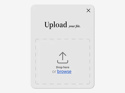 Upload Pop-up overlay plain popup rounded ui upload web