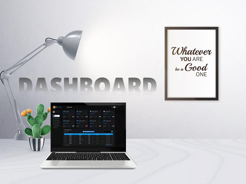 Crypto Dashboard adminpanel cryptoapp cryptocurrency darktheme dashboard dashboarddesign datavisualization design figma fintech graphic design interface token transaction uidesign uiux uxdesign webapp