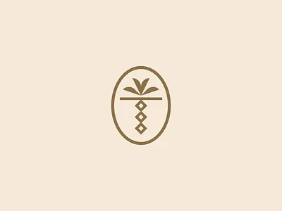 Palm Tree T logo branding design designer geometric gold graphic design icon identity logo luxe luxury mark palm t tree