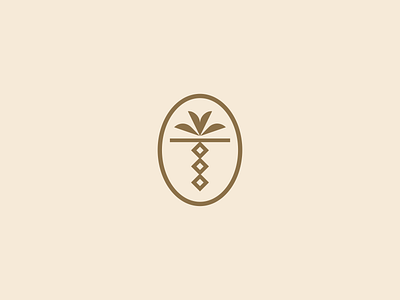 Palm Tree T logo branding design designer geometric gold graphic design icon identity logo luxe luxury mark palm t tree