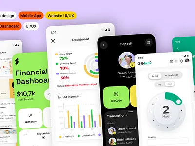 App Design accounting app app design app uiux crm app finance app hrm app