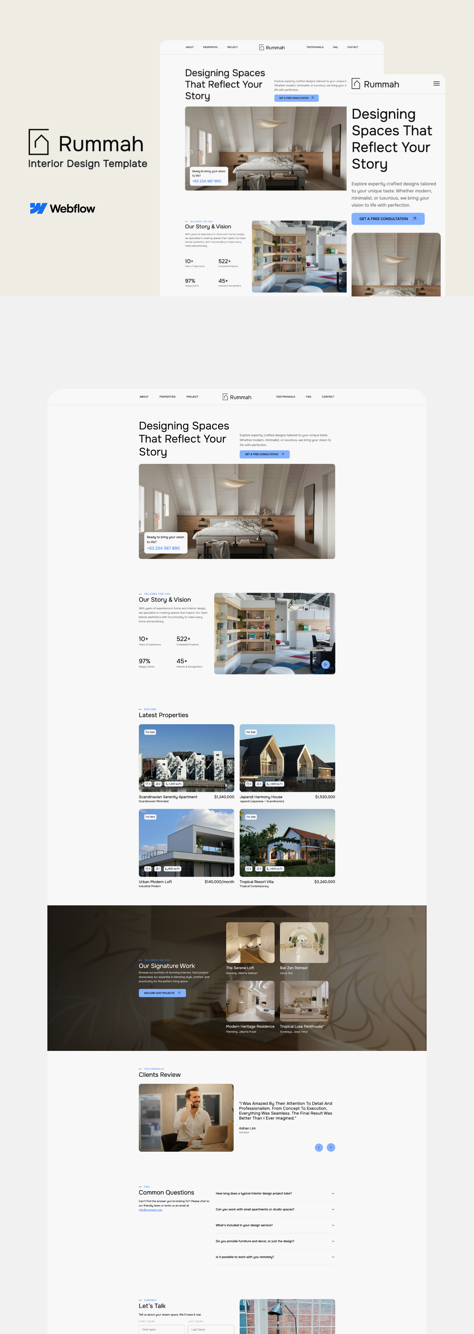 Rummah – Webflow HTML website template animation css grid form html interaction interior design light minimal modern real estate responsive design retina ready template ui ux web design webflow webflow template website