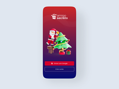 Amigo Secreto (Secret Santa) app design product design ui