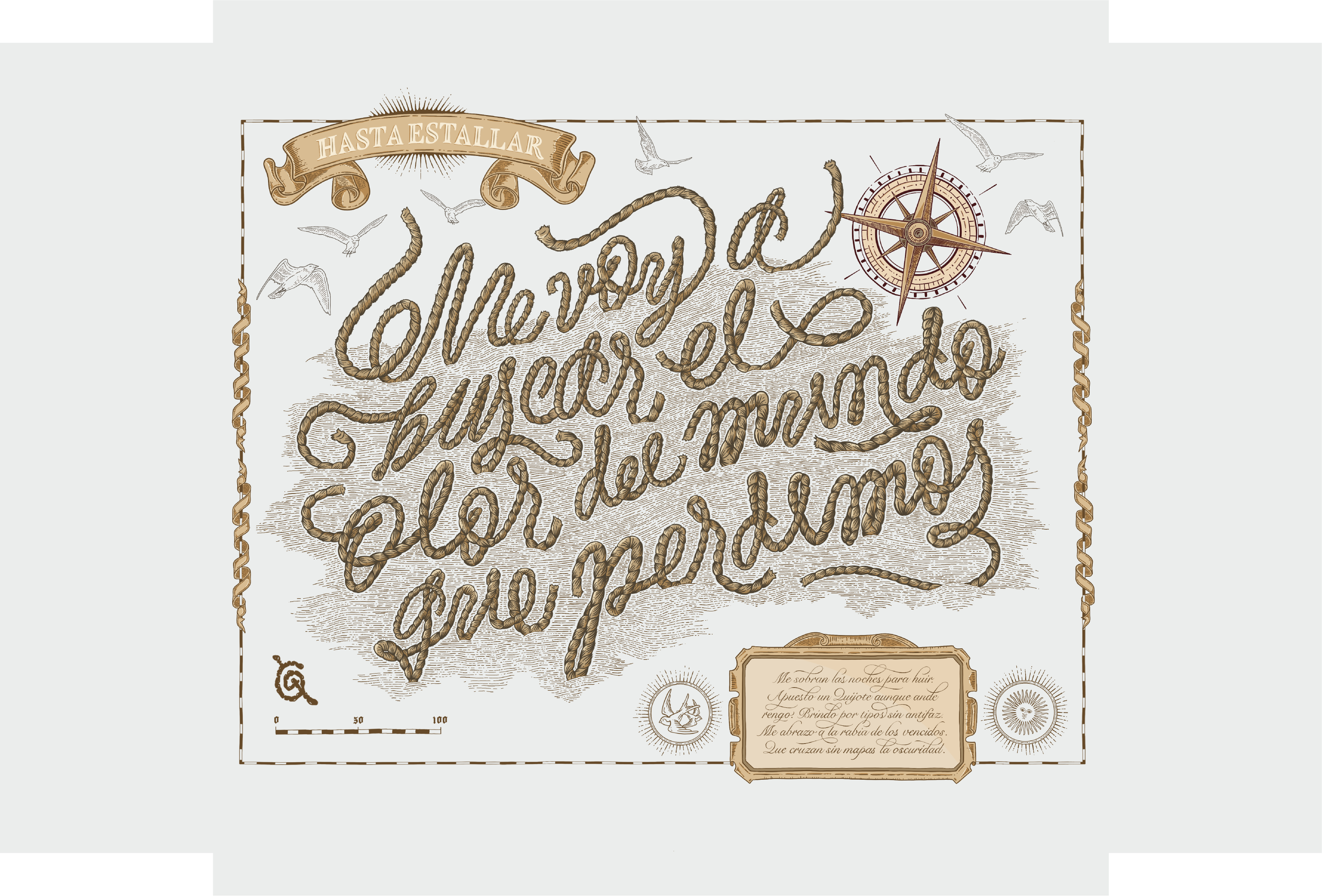 Print | Hasta estallar. graphic design handdrawn handmade illustration lettering poster poster design print procreate script lettering