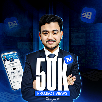 50,000 project views on my Behance